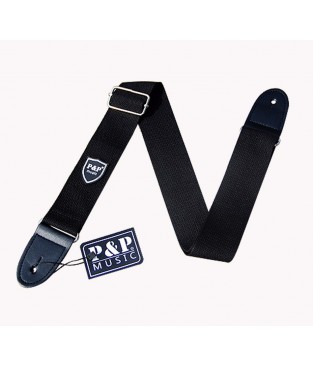 P&P black guitar strap
